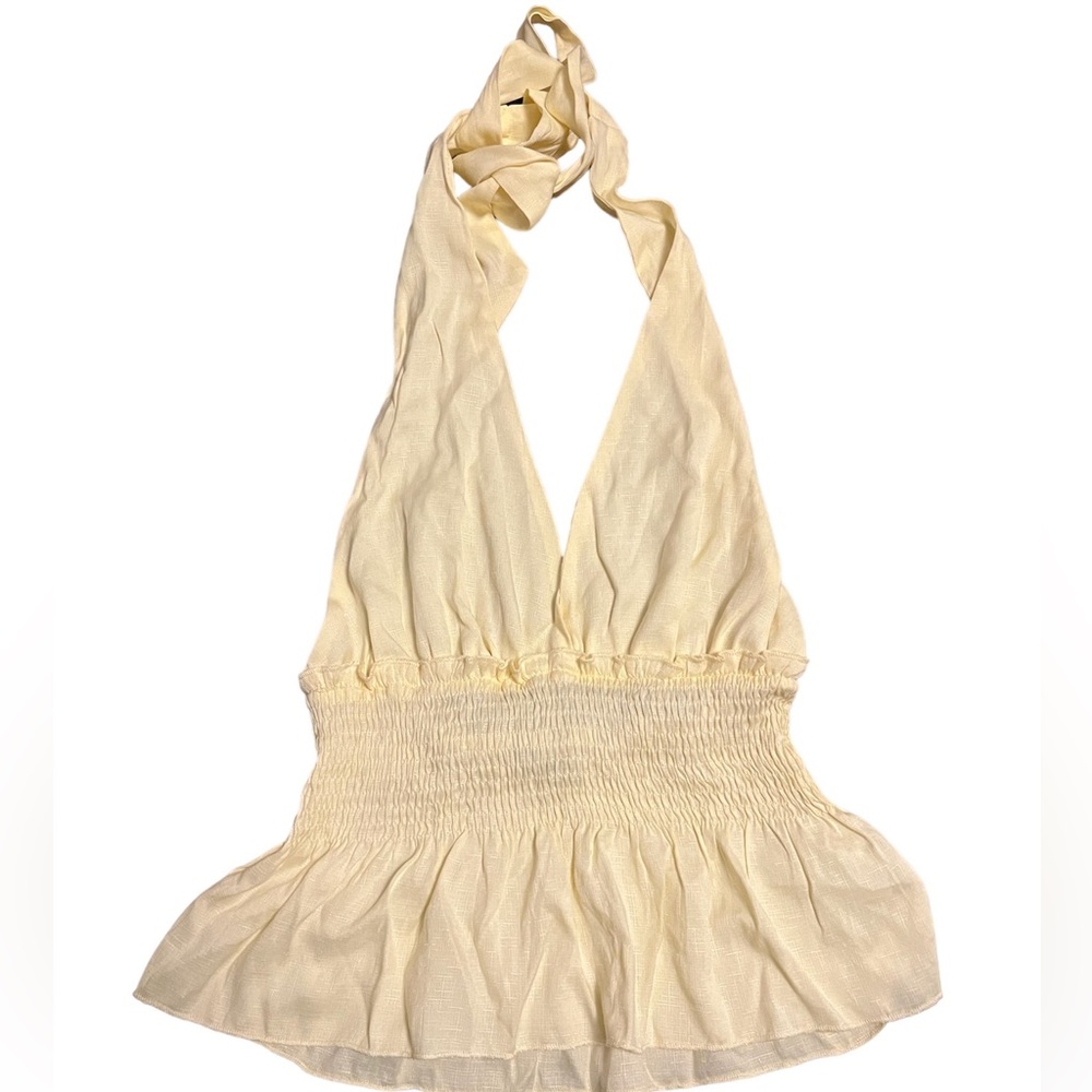 yellow halter top